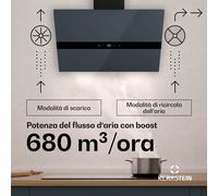 Klarstein WiFusion - Cappa aspirante | WiFi | LED | 680 m³/ora | A++