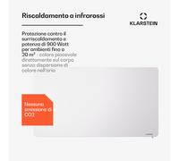 Klarstein Wonderbeam 900 - Pannello radiante a infrarossi, 108 x 60 cm, 900 W, timer settimanale, telecomando