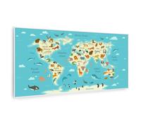 Klarstein Wonderwall Air Art Smart Riscaldatore a infrarossi Mappa con animali