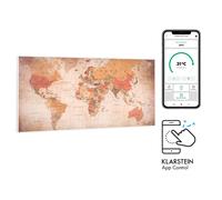 Klarstein Wonderwall Art Smart 700W Quadro Riscaldante a Infrarossi Planisfero