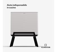Klarstein Yuma - Cestino dei rifiuti da 40 L, incluso il contenitore per il compost, con gambe d'appoggio, filtro antiodore