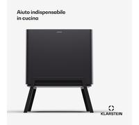 Klarstein Yuma - Cestino dei rifiuti da 40 L, incluso il contenitore per il compost, con gambe d'appoggio, filtro antiodore