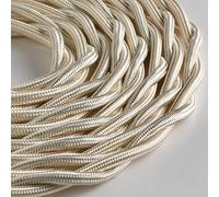Klartext - Cavo tessile trecciato LUMIÈRE TV/LAN, Avorio, 10mt.|Attenzione: cavo antenna e telefono insieme!