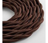 Klartext - Cavo tessile trecciato LUMIÈRE TV/LAN, Marrone, 10mt.|Attenzione: cavo antenna e telefono insieme!