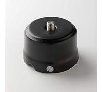Klartext - Presa TV-Satellitare BELLE ÉPOQUE in stile vintage per installazione con cavo tessile, in pregiata porcellana artigianale, colore nero opaco