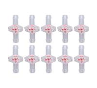 Klatata 10pcs a 1 via PP Valvola di ritegno in plastica, tubo di arresto dell'acqua diaframma Barb 4mm, valvola in plastica blu per il controllo del flusso d'acqua, atto per tubi, (7mm trasparente)