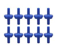 Klatata 10pcs a 1 via PP Valvola di ritegno in plastica, tubo di arresto dell'acqua diaframma Barb 4mm, valvola in plastica blu per il controllo del flusso d'acqua, atto per tubi, (4 mm blu)