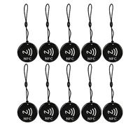Klatata 10pcs Tag NFC NFC CHIPS - TAGNI NFC programmabili, 13.56MHz 106KBoud Riscrivi le schede NFC per dispositivi Smart e Controllo degli Accesso