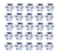 Klatata 25pcs lampada a LED perline, 1W ad alta potenza e chip a LED da 5 V, kit di sostituzione della lampadina bianca pura per faro di proiettore in studio in casa (UV unisex)
