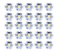 Klatata 25pcs lampada a LED perline, 1W ad alta potenza e chip a LED da 5 V, kit di sostituzione della lampadina bianca pura per faro di proiettore in studio in casa (Fresca luce bianca)