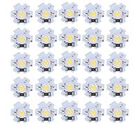 Klatata 25pcs lampada a LED perline, 1W ad alta potenza e chip a LED da 5 V, kit di sostituzione della lampadina bianca pura per faro di proiettore in studio in casa (Luce neturale)