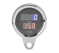 Klatata 3 in 1 contachilometri del tachimetro del tachimetro motociclicolare, cluster di indicatore di visualizzazione LCD con schermo resistente ai raggi UV, 12V