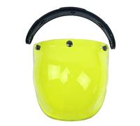 Klatata 3-SNAP Bubble Wind Visor per caschi Biltwell e Bonanza, protezione per testa di lenti regolabili in giallo limone, attrezzatura equitazione per esterni per moto e (limone giallo)