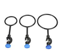 Klatata 3pcs Support Support Stand morsetti in ferro chiuso in acciaio con rivestimento nero per chimica o lavoro di laboratorio di fisica