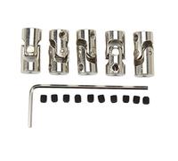 Klatata 5pcs 2mm Accoppiamento dell'albero articolare universale - Connettore di accoppiamento giunto universale a 2 sezioni per auto RC, barca