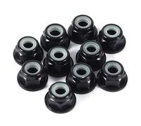 Klatata HEX Selflock di M3 Nut Cnc Alluminio Flancia Flanciata Selflocking Nylon Lock Nut di Metal -Black Black Black