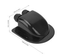 Klatata IP68 Box per ghiandole a Doppio Cavo Impermeabile, alloggiamento Giunzione 6 mm e 8 mm per Tetto per, Barca, Yacht, roulotte - Nero (Nero)