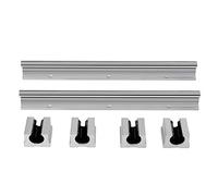 Klatata Walfront SCS12LUU LINEAR RIAL 300MM e SBR12UU Cuscinetti lineari blocchi di diapositiva 12 mm, binari 2 pcs 4pc cuscinetti, per macchine a CNC e stampanti 3D