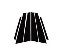 KLAUER Accessori Auto per Mercedes per Benz Classe C W203 2001-2007 6 Pezzi Nero Lucido Montanti Porta Finestrino Decorazione Adesivo Copertura