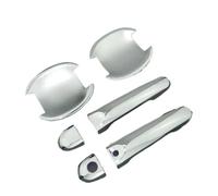 KLAUER Maniglia Esterna Per Porta Copertura Cromata Per Maniglia Laterale Della Portiera Auto Per Nissan Per Juke 2011 2012 2013 2014 2015 2016 2017 2018(1 Button Set)
