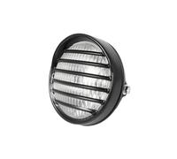 KLAUER per Suzuki Faro Universale retrò per Moto Faro per Moto Faro con Griglia A Maglie Rotonde(Black Clear Lens)