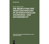 Klaus-Alfred Er Die Bedeutung des Gesetzeszweckes im internat (Copertina rigida)
