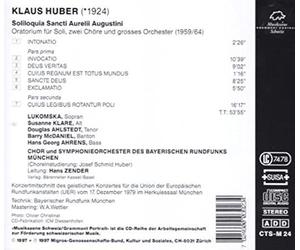 Klaus Huber Grammont Portrait - Klaus Huber (CD)