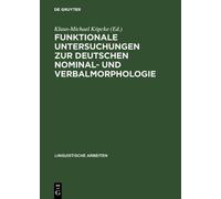 Klaus-Michael K Funktionale Untersuchungen Zur Deutschen Nomi (Copertina rigida)