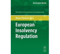 Klaus Pannen European Insolvency Regulation (Copertina rigida)
