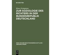 Klaus Zwingmann Zur Soziologie des Richters in der Bundesrepu (Copertina rigida)