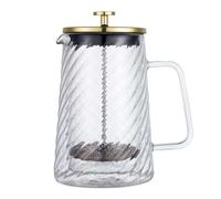 Klausberg Caffè e tè in vetro 1000 ml French Press Gold KB-7767