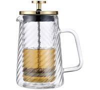 Klausberg Caffè e tè in vetro 1000 ml French Press Gold KB-7767