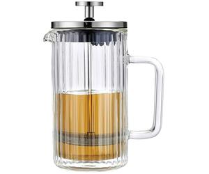 Klausberg Caffè e tè in vetro 600 ml French Press Argento KB-7757