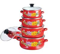 Klausberg KB-7170 - Set di pentole smaltate, 10 pezzi