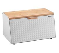 KLAUSBERG KB-7468 - Contenitore per pane in legno e acciaio inossidabile, colore: Bianco