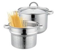 KLAUSBERG KB-7738 - Pentola per pasta in acciaio INOX, 3 pezzi, 7,5 l, 24 cm