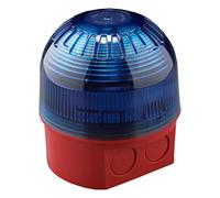 Klaxon Signals PSB-0063 Sonos Beacon, 2J Xenon, base rossa, lente blu, 10-60 V DC, 130 mA a 24 V DC