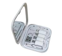 KLdcfhDR 1 cavo dati | Set di scatole for cavi dati, supporto for telefono a specchio, sei in uno(White without mirror)