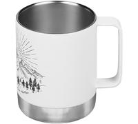 Klean Kanteen 355ml Insulated Camp Mug w/Tumbler Lid Tazza Mountain-Matte White