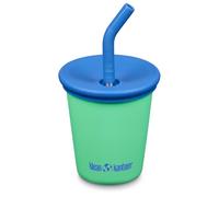 Klean Kanteen - Kid's Steel Cup with Straw Lid - Pentolino 296 ml verde/blu
