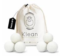 KLEAN Palline di lana per asciugatrice | Fatte a mano, biologiche, ammorbidenti e inodori | Palline per bucato in 100% lana neozelandese | Oltre 1000 carichi | Riducono i tempi di asciugatura, il rum