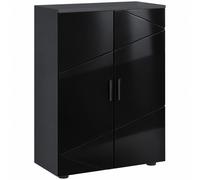 kleankin Armadietto Bagno 2 Ante in Legno con 3 Ripiani 60x30x82cm