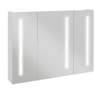 kleankin Specchio da Parete con Armadietto a Ripiani Regolabili e Luci LED