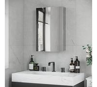 kleankin Armadietto medicinale a parete con specchio 15"x24" argento