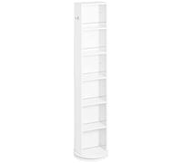 kleankin Armadio a colonna girevole per bagno 36x36x171 cm bianco