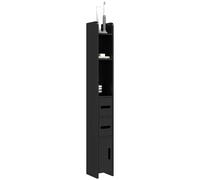 kleankin Colonna Bagno con Mensole e Armadietti in Legno 15x17x120cm