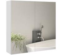 kleankin Mobile Bagno a 3 Ripiani Interni Regolabili 60x15x60 cm Bianco