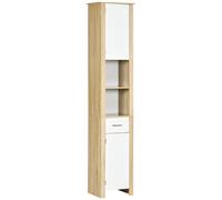 kleankin Mobile Bagno Alto con Cassetto 2 Armadietti 2 Ripiani Aperti Regolabili