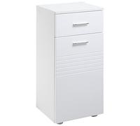 kleankin Mobile Bagno con Cassetto e Armadietto a un'Anta, Mobiletto da Bagno Salvaspazio in Legno, Armadietto per Sala da Pranzo, Salotto, Soggiorno, Cucina, 35x30x77.5 cm, Bianco