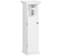 kleankin Mobile Bagno con Porta Carta Igienica e Armadietto in Legno MDF